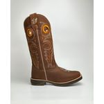 Bota Texana Masculina Couro Bovino Bico Quadrado Solado Jhamp