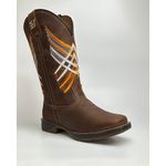 Bota Texana Masculina Couro Bovino Bico Quadrado Solado Jhamp 