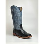 Bota Texana Masculina Avestruz Couro Bovino Country Bico Quadrado Salto Reto 