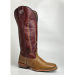 Bota Texana Masculina Bordado Cocar Country em Couro Legítimo Bico Quadrado Salto Carrapeta
