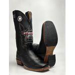 Bota Texana Masculina PBR country em Couro legitimo Bico Quadrado Salto Carrapeta