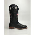 Bota Texana Masculina PBR country em Couro legitimo Bico Quadrado Salto Carrapeta