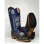 Bota Texana Masculina CRP Country em Couro Legítimo Bico Quadrado Salto Carrapeta