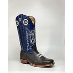 Bota Texana Masculina CRP Country em Couro Legítimo Bico Quadrado Salto Carrapeta