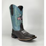 Bota Texana Country Masculina Ekip Rozeta 100% Couro Legitimo Sola de Borracha Bico Quadrado