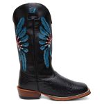 Bota Texana Masculina Jacaré Couro Bovino Country Bico Quadrado Salto Carrapeta 