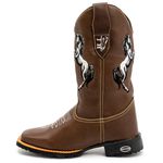 Bota Texana Masculina Country em Couro Legítimo Bico Quadrado Horse