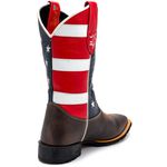 Bota Texana Masculina U.S.A Country em Couro Legítimo Bico Quadrado 