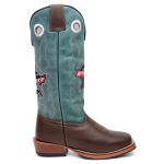 Bota Texana Masculina PBR country em Couro legitimo Bico Quadrado Salto Carrapeta 