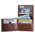 Carteira Masculina 100% Couro Legítimo Modelo Em L (Wisky)