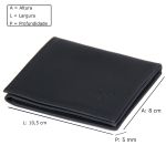 Carteira Masculina 100% Couro Legítimo Modelo Em L (Preto)