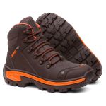 Coturno Catpro Bravo em Couro Legítimo Bota com C.A. 50.885 - Café