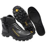 Bota Esportiva Motociclista Piloto Profissional Couro com C.A. VL017 - Ouro