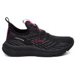 Tênis Feminino Advanced Running Corrida Caminha Academia - Preto com Rosa