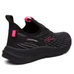 Tênis Feminino Advanced Running Corrida Caminha Academia - Preto com Rosa