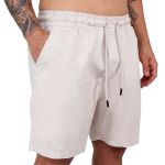 Short Sarja Bege Masculino Verão Estilo e Conforto Garantidos