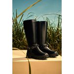 Coturno Couro Anna Preto