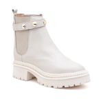 Coturno Couro Paula Off White