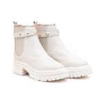 Coturno Couro Paula Off White
