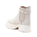 Coturno Couro Paula Off White