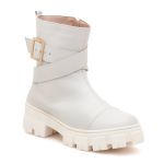 Coturno Couro Daniela Off White