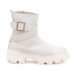 Coturno Couro Daniela Off White