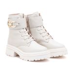Coturno Couro Luciana Off White