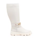 Coturno Couro Anna Off White