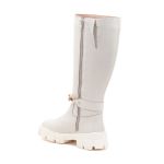 Coturno Couro Anna Off White