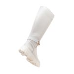 Coturno Couro Anna Off White