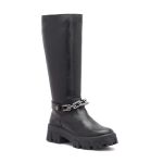 Coturno Couro Anna Preto