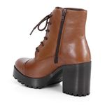 Bota Coturno Couro Issy Havana Tratorada