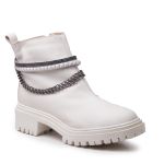 Coturno Tratorado Couro Lucy Chain Off White