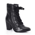 Bota Couro Mary Preto