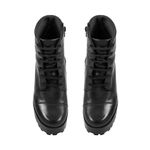 Bota Coturno Couro Issy Preto Tratorada