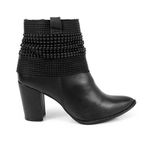Bota Couro Liz Preto Polaina