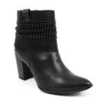 Bota Couro Liz Preto Polaina
