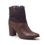 Bota Couro Liz Trufa Polaina