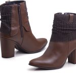 Bota Couro Liz Trufa Polaina