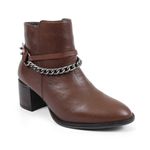 Bota Couro Lolla Chain Trufa