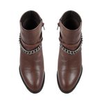 Bota Couro Lolla Chain Trufa