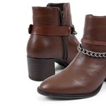 Bota Couro Lolla Chain Trufa