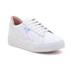 Tênis Miss Flake Branco Holográfico