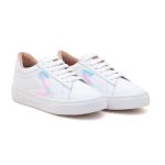 Tênis Miss Flake Branco Holográfico