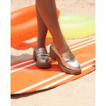 Mocassim Pongwe Couro Ouro Light