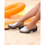 Mocassim Pongwe Couro Inox