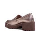 Mocassim Pongwe Couro Ouro Light