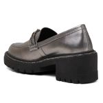 Mocassim Kendwa Couro Inox