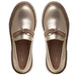 Mocassim Kendwa Couro Ouro Light