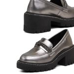 Mocassim Kendwa Couro Inox